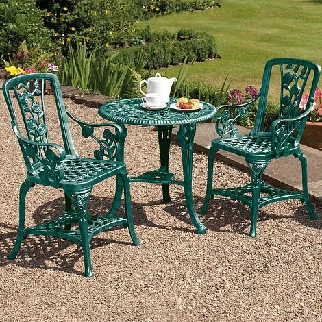 Three-Piece Rose Armchair Bistro Set - Verdi 1 Three-Piece Rose Armchair Bistro Set - Verdi