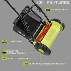 Garden Gear Manual Push Lawn Mower -Van Meuwen D8460 Push Roller Lawn Mower ANN