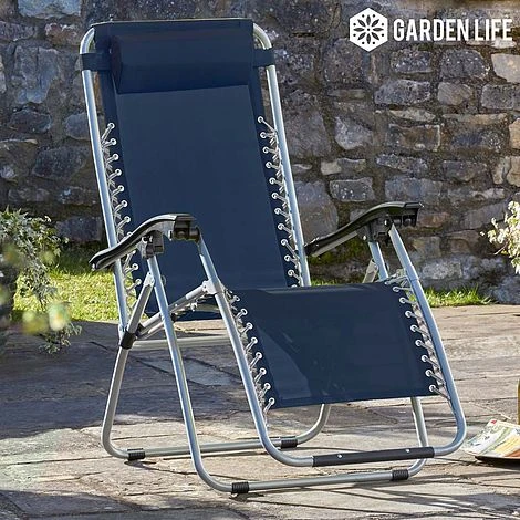 Garden Gear Zero Gravity Chair - Navy 1 Garden Gear Zero Gravity Chair - Navy